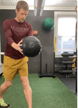 Ankle Inversion to Eversion w slider reach and anterior med ball reach